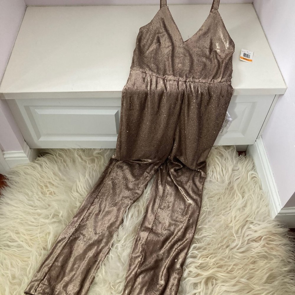 DRESS THE POPULATION LEIGH SEQUINED JUMPSUIT 2292 - Picture 5 of 14